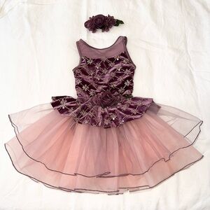 Weissman Purple Ballet Tap Dance Tutu Dress Size IC Little Girl Costume